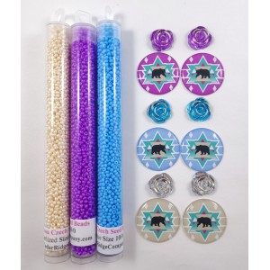 Bear Cabs with 3 Tubes of 10/0 Preciosa Czech Seed Beads