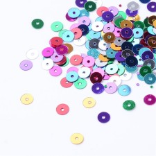 Sequins Mixed Color 6mm Round 20g Bag