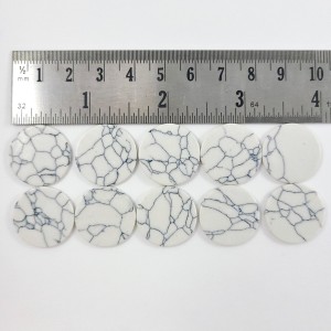 10pc Synthetic Turquoise Cabochons Round 20x2mm