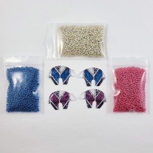  3 Bags of 10/0 Beads with 2pr Epoxy Bear Shaped Cabs