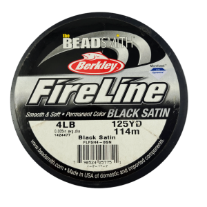 Fireline 4lb Beading Thread Black .005 IN/.12mm Dia (125yard spool)