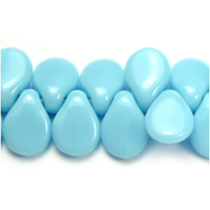 Preciosa Czech Glass Pip Beads 5x7mm Opaque Lt Blue Stand 40pcs