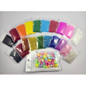 Preciosa Czech 10/0 Large Beading Variety Starter Pack 20 Colors and Flower beads