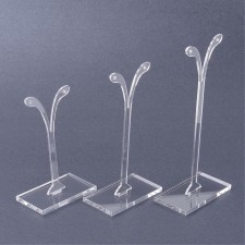 Acrylic Earring Display Stands In Clear 3pc Set 