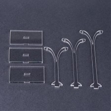 Acrylic Earring Display Stands In Clear 3pc Set 