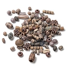Soorted Mixed Shapes Acrylic Beads 50 grams Antique Style