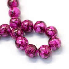 Drawbench 6mm Round Glass - Medium Violet - 32 Inch Strand about 145pc