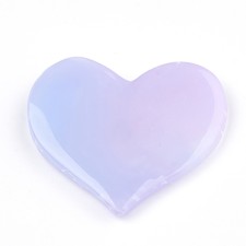 4pc Resin Cabochon Heart Blue Purple Gradient Glitter 35x30mm