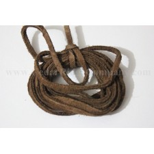 Pre-cut Leather Suede Brown 3mm