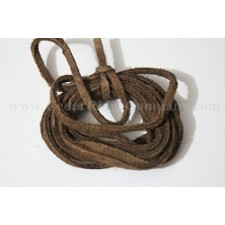 Pre-cut Leather Suede Brown 3mm
