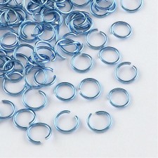 6mm Jump Rings Aluminum Plated - Lilac - About 430pcs