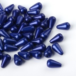 10.5x6mm Miracle Acrylic Beads - Deep Blue - 50pcs
