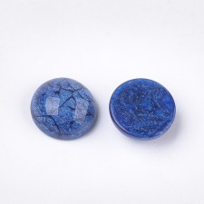 16mm Resin Dome Crakle Style Cabochon - Blue - 10pcs