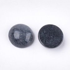 16mm Resin Dome Crakle Style Cabochon - Black - 10pcs