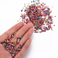 Mixed Opaque Glass Barrel Seed Beads 15g bag