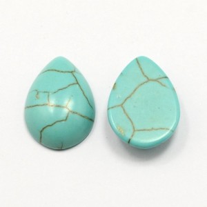 Blue Turquoise Cabochons Tear Drop Synthetic  20x15mm 10pc 