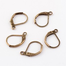 Earring Leaver Backs Bronze Brass, Cadmium/Nickle/Lead Free - 15x10mm - 20pc