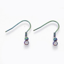 Ion Plated Earring Hooks Stainless Steel - 20mm - 20pc
