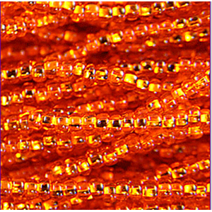 Preciosa Czech Seed Beads Silverlined hank 11/0 - Orange