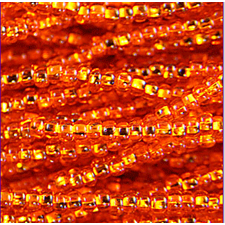 Preciosa Czech Seed Beads Silverlined hank 11/0 - Orange