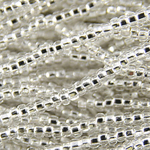 Preciosa Czech Seed Beads Silverlined hank 11/0 - Crystal
