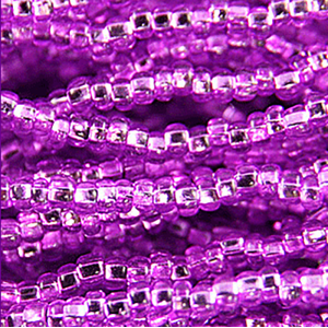 Preciosa Czech Seed Beads Silverlined hank 11/0 - Purple