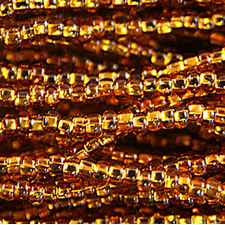 Preciosa Czech Seed Beads Silverlined hank 11/0 - Brown