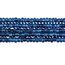 Preciosa Czech Seed Beads Silverlined hank 11/0 - Montana Blue