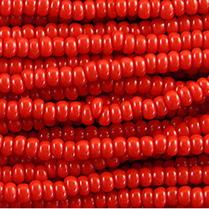 Preciosa Czech Seed Beads Opaque 11/0 - Lt. Red (Full Hank)