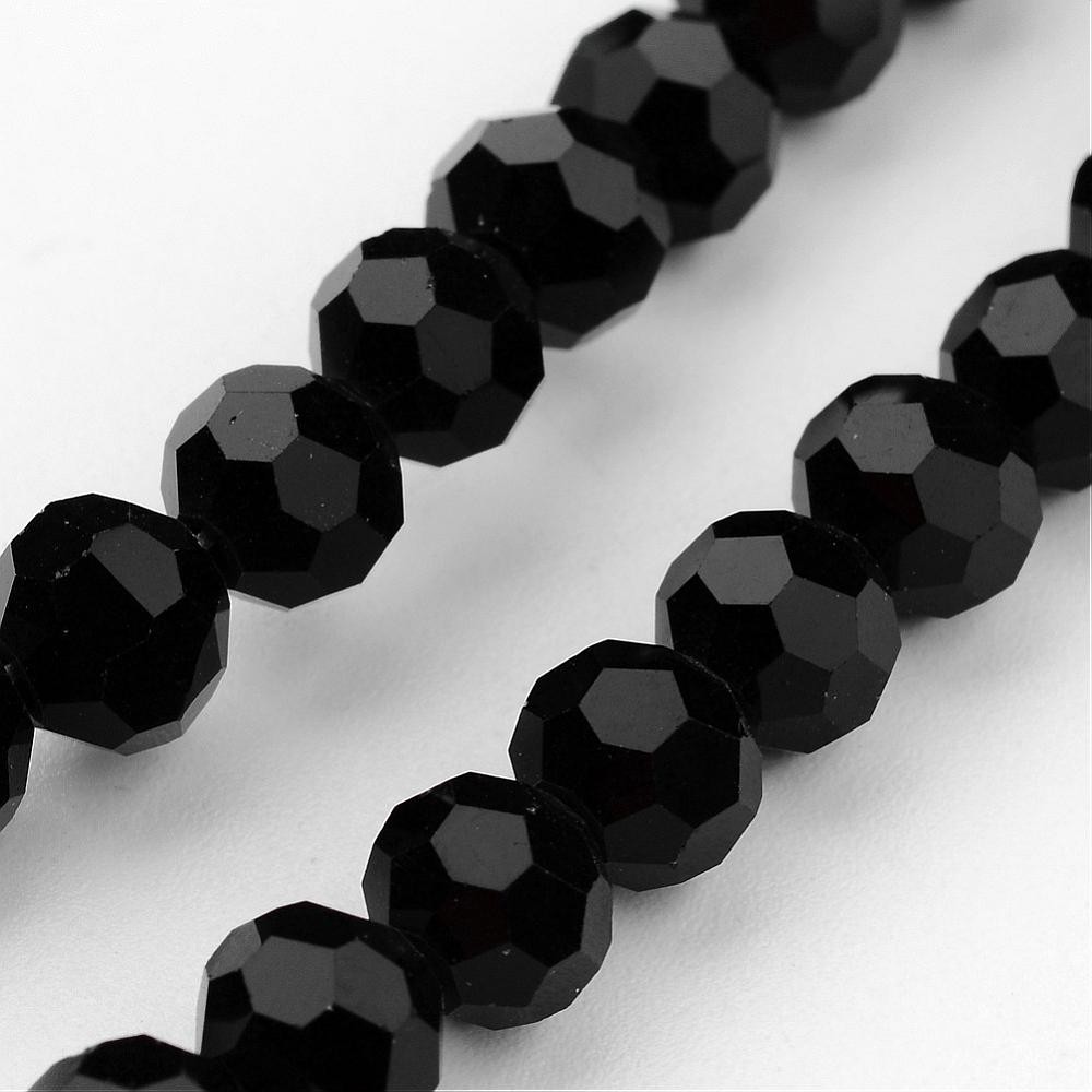 4mm Carnival Black Aurora Borealis Round Glass Seed Beads by hildie & jo