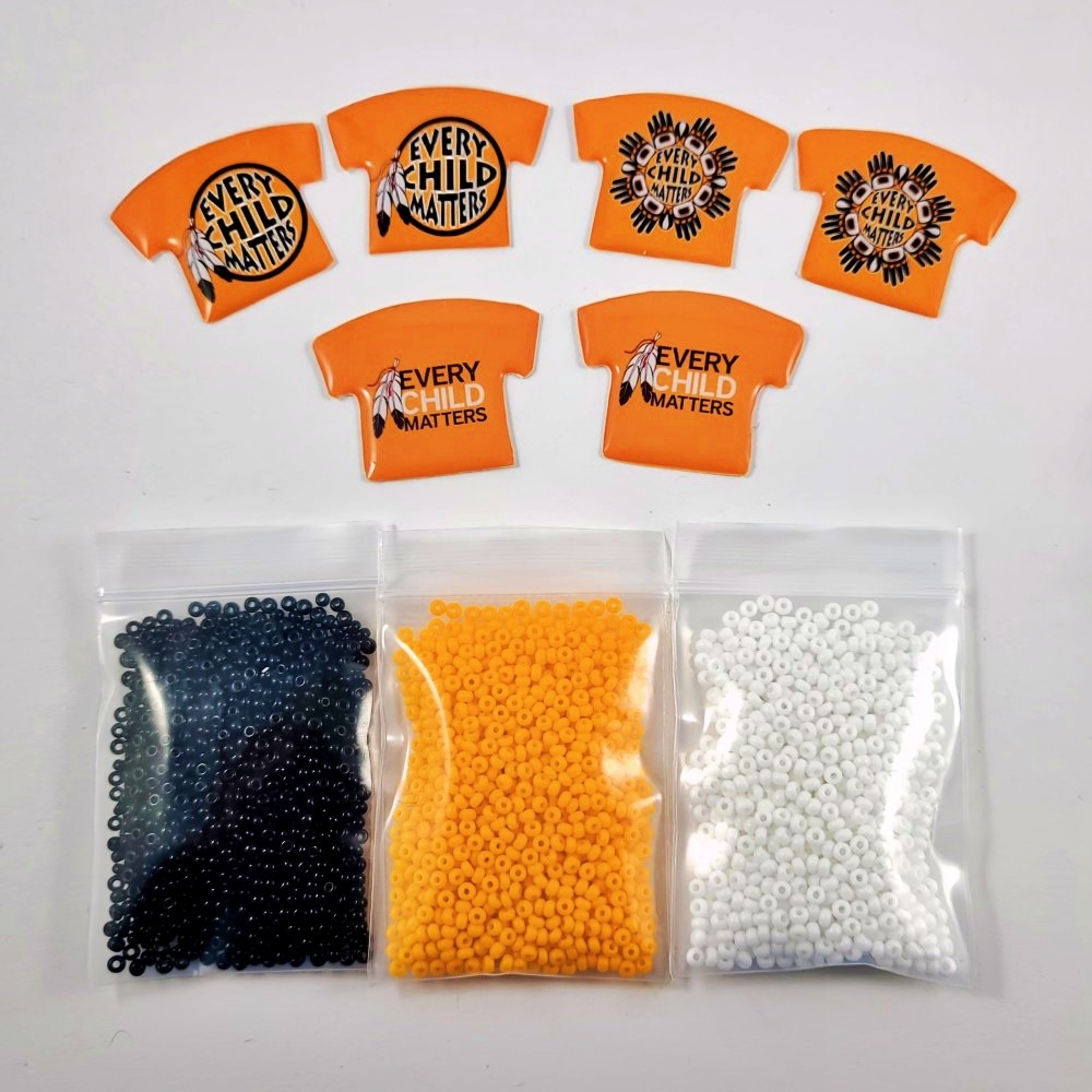 Every Child Matters Orange Shirt Beading Set Earring Keychain Donate