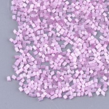 Satin Cats Eye Glass Barrel Seed Beads 10g bag Violet