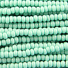 Preciosa Czech Seed Beads Opaque 11/0 - Green Turquoise (Full Hank)