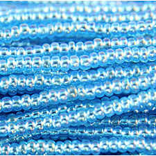 Preciosa Czech Seed Beads Silverlined 11/0 - AB Rainbow Aqua (Full Hank)