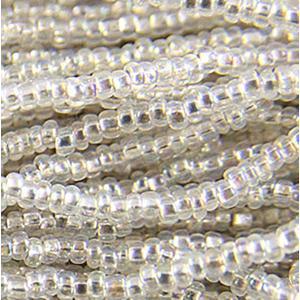 Preciosa Czech Seed Beads SILVERLINED 11/0 - AB Rainbow Silver (Full Hank)