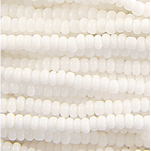 Preciosa Czech Opaque Seed Beads 13/0 - White (Full Hank)