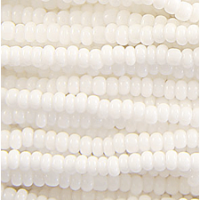 Preciosa Czech Opaque Seed Beads 13/0 - White (Full Hank)