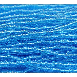 Preciosa Czech Glass Seed Beads Transparent 13/0 - Blue Aqua  (Full Hank)