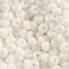Preciosa Czech Seed Beads 15/0 - Opaque White - (10g Bag)