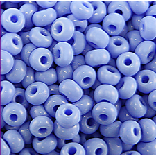 Preciosa Czech Seed Beads 15/0 - Opaque Lt. Blue - (10g Bag)