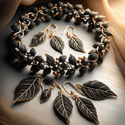 Elegant handcrafted bracelet and earrings set